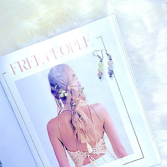 🆕Beautiful Handcrafted Colorful Natural Gemstone Flower Agates Beaded Earrings - Picture 6 of 16